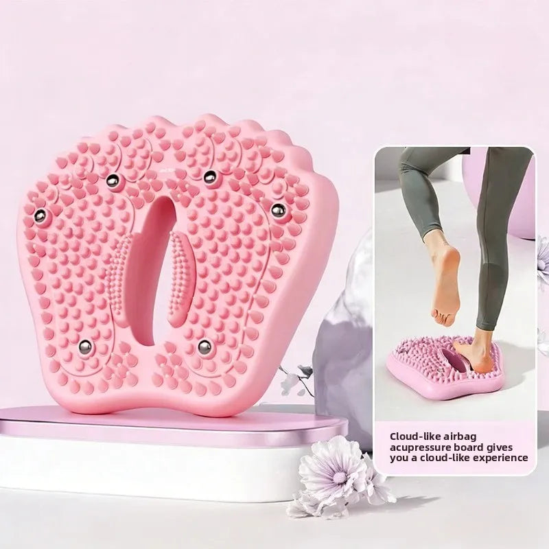 Anti-slip Acupressure Foot Massager Pad Inflatable Foot Massager Strong Suction Cups Foldable Portable Drainage Holes