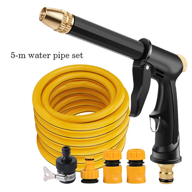 High pressure household garden car wash water gun hose telescopic watering pet cleaning shower nozzle divine tool set