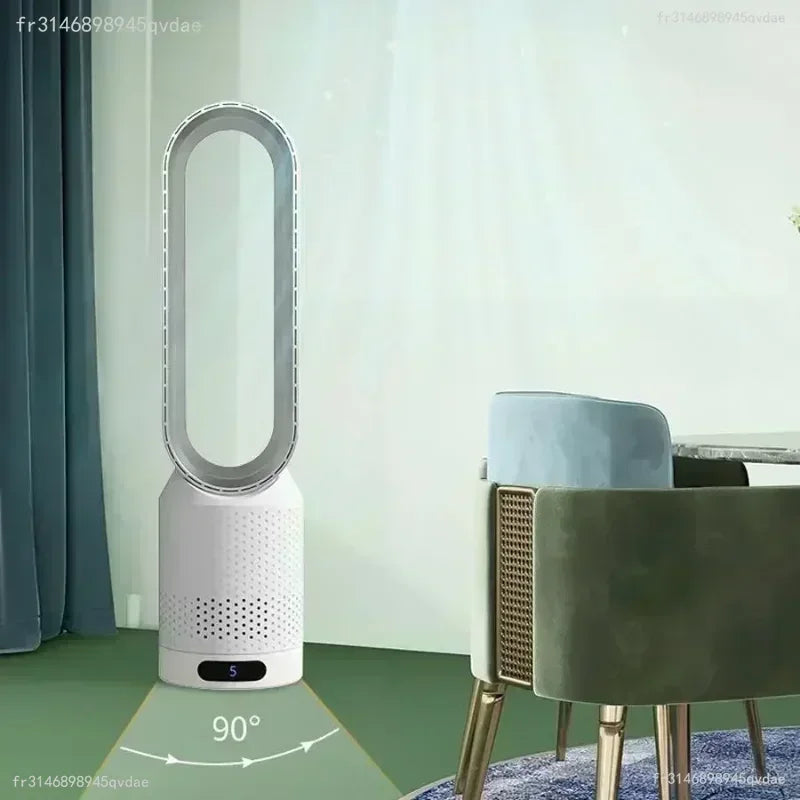 2025 Air Purification Circulation Bladeless Ultra-Quiet Dormitory Desk Floor Electric Fan Tower Bladeless