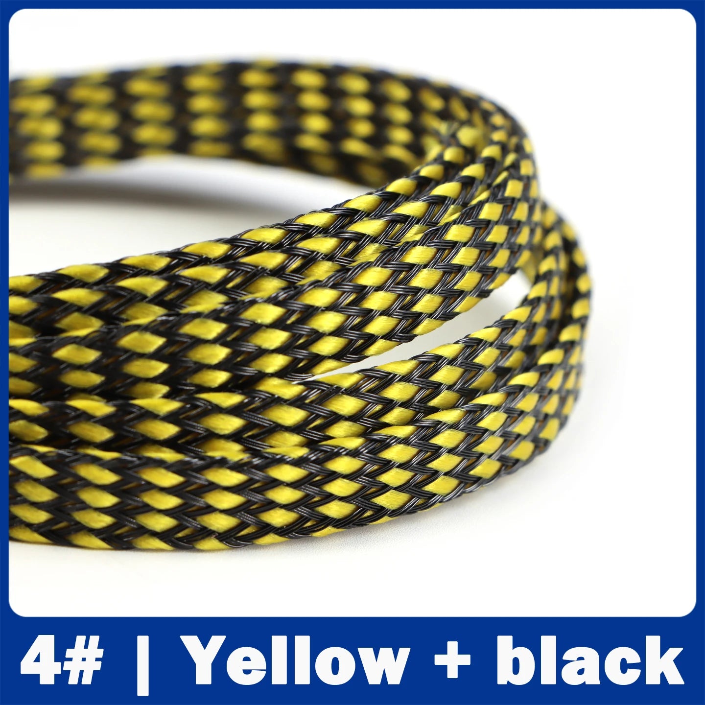 4/8/12mm PP Cotton Yarn + PET Woven Cotton Mesh Braided Cable Sleeve Expanding Braided Sleeving Wire Cable Harness Sheathing