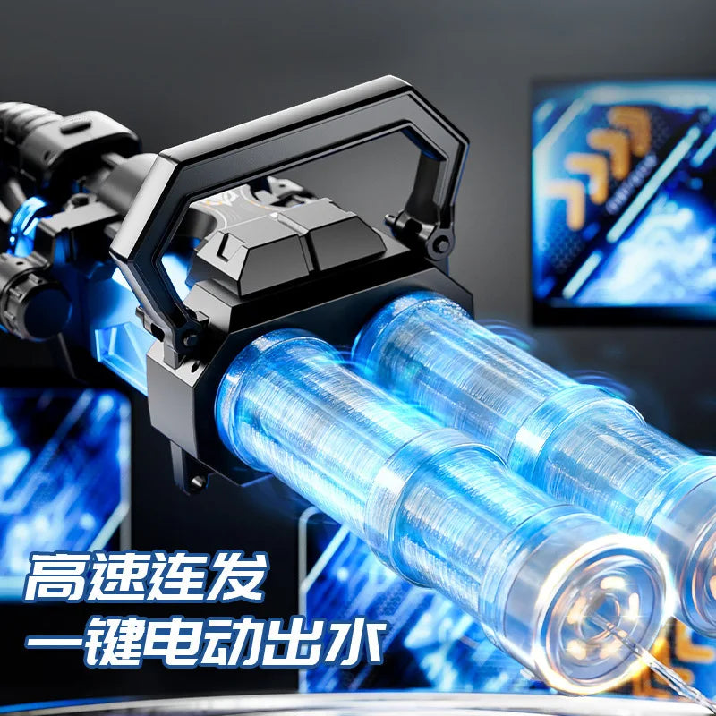 Electric Rotating Gatling Water Gun Automatic Continuous Water Fight Artifact Summer Outdoor Beach Children's Adult Toy
