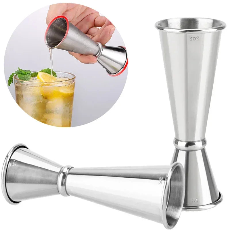1/2PCS 30/60ml Cocktail Wine Shaker Measure Cup Stainless Steel Double Shot Drink Spirit Measure Jigger Kitchen Supplies Gadget