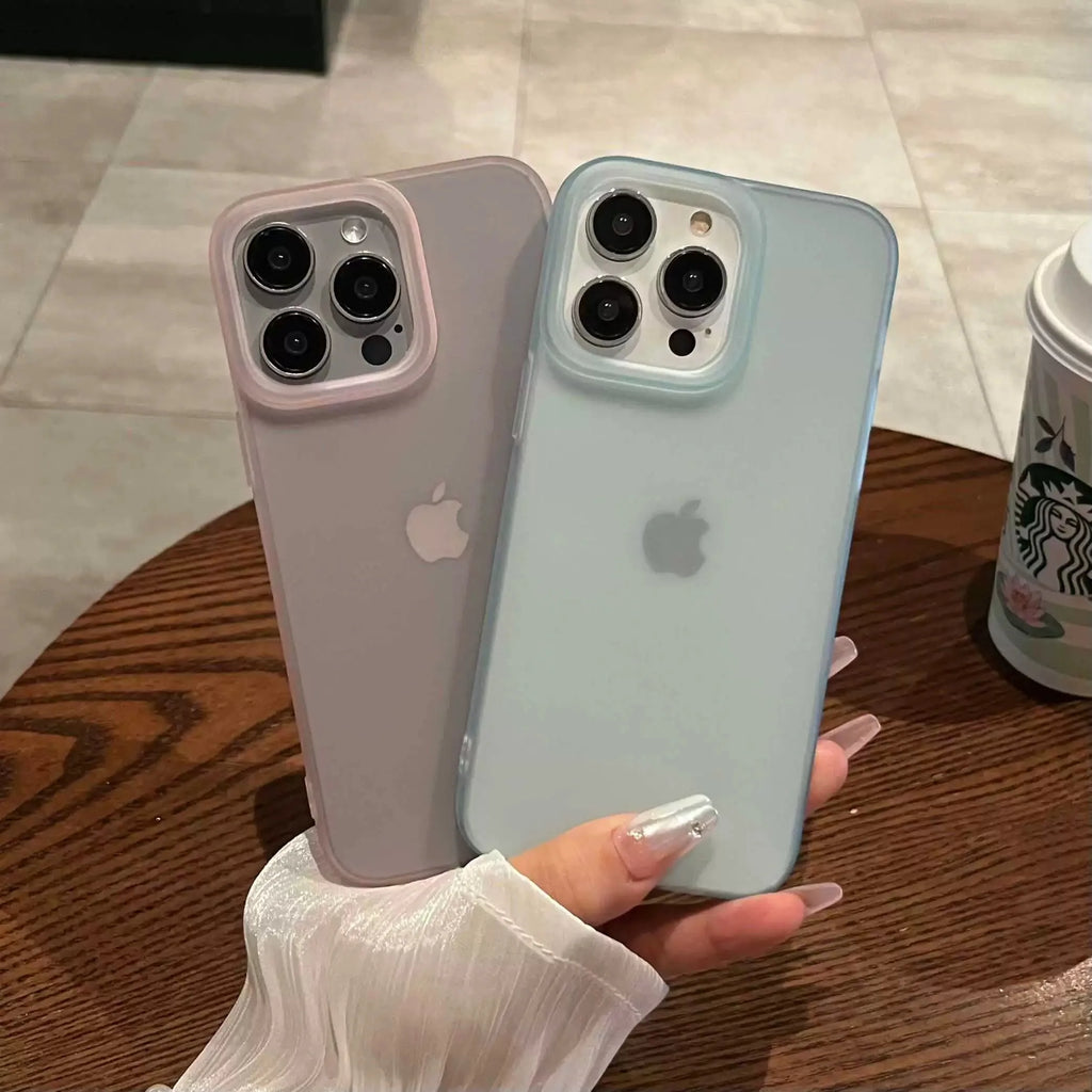Fashion Soft Matte Candy Phone Case For iPhone 17 16 11 12 13 14 15 Pro Max Plus X XS Max Transparent Bumper Cases Cover