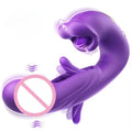 3In1 Telescopic Flapping Vibrator Waterproof G-Spot Clitoral Dual Stimulator Finger-Flapping Tongue Licking Women's Sex Toy