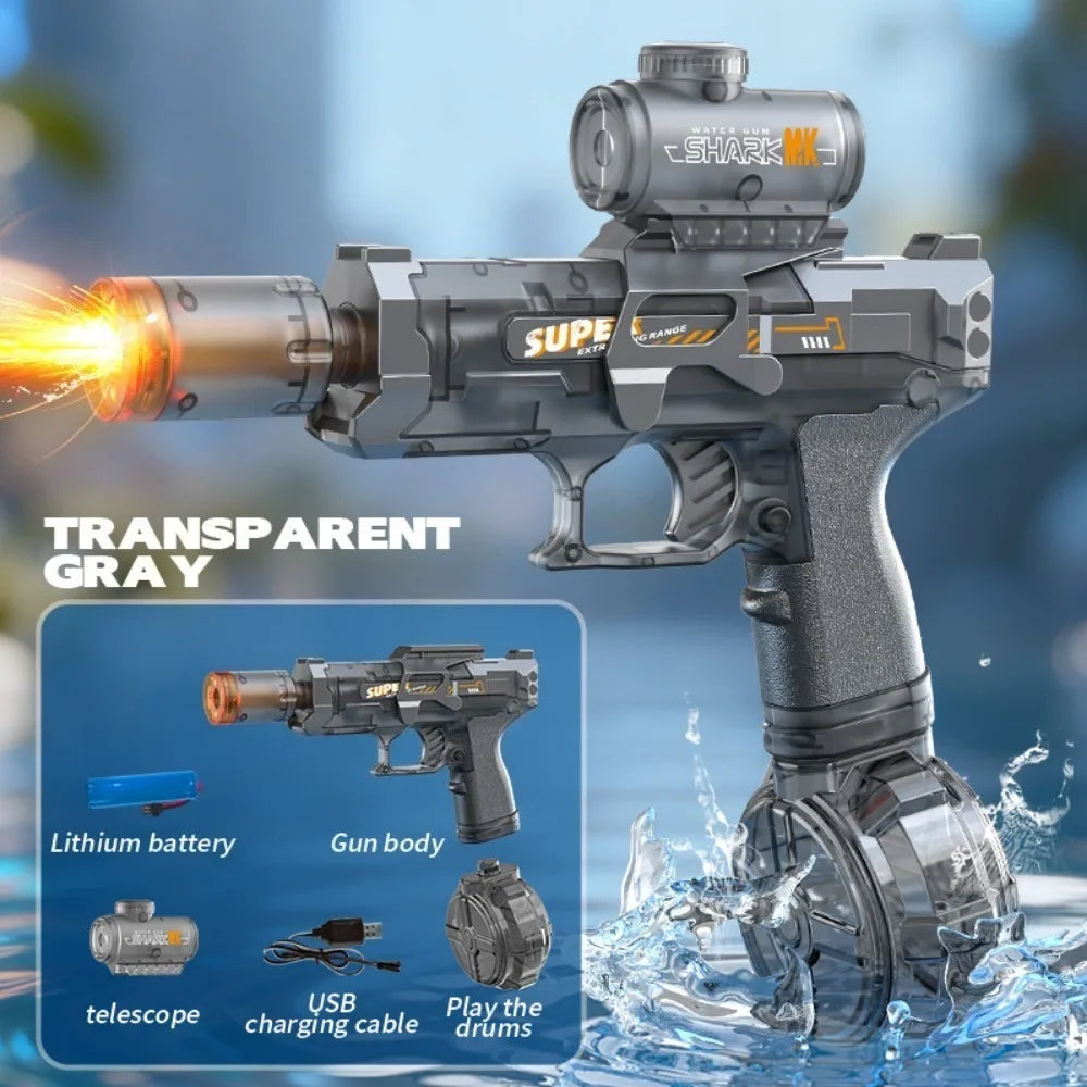 MK9 Large Electric Water Gun Summer Outdoor Beach Firing Shooting Game Water Fight Toy for Children Gifts