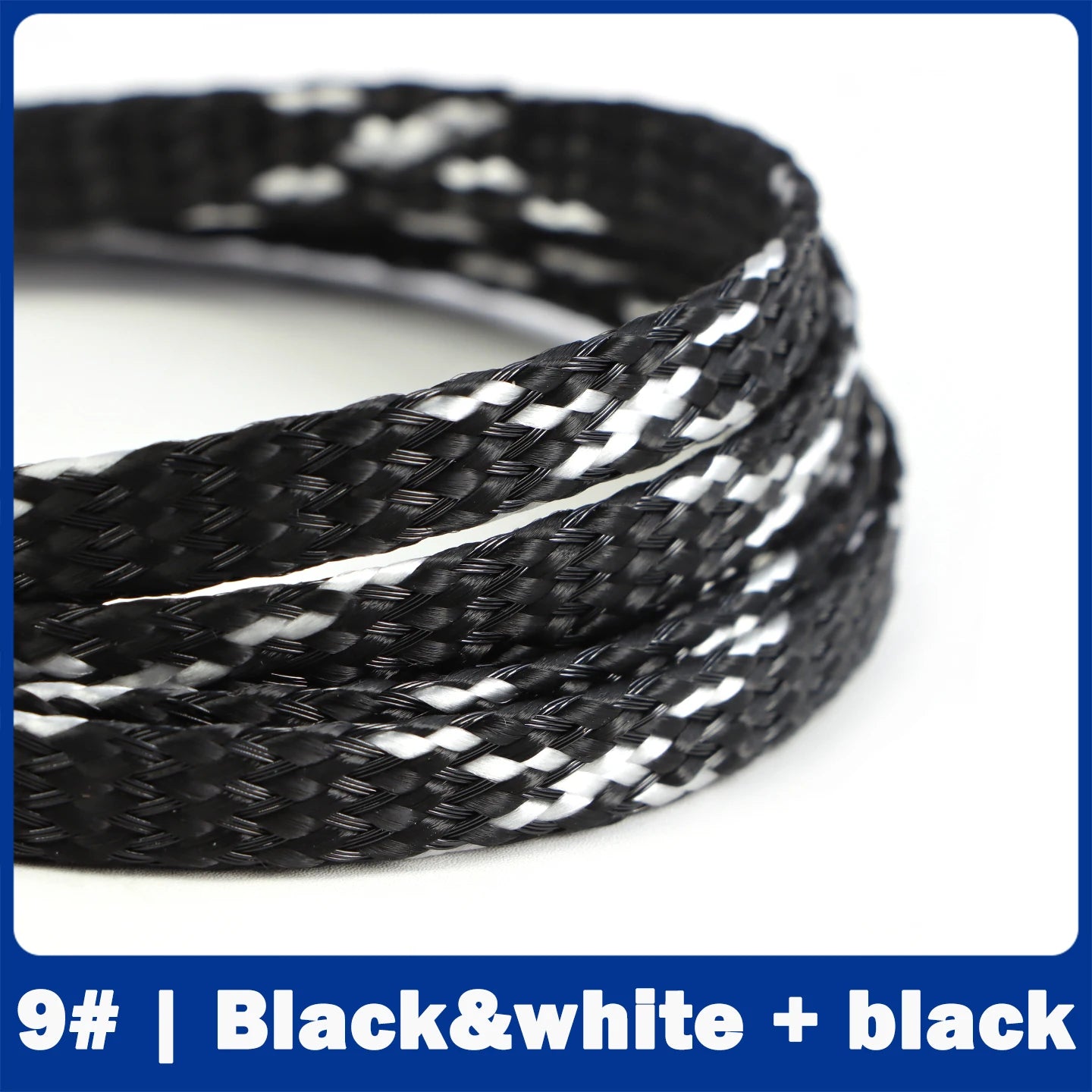 4/8/12mm PP Cotton Yarn + PET Woven Cotton Mesh Braided Cable Sleeve Expanding Braided Sleeving Wire Cable Harness Sheathing