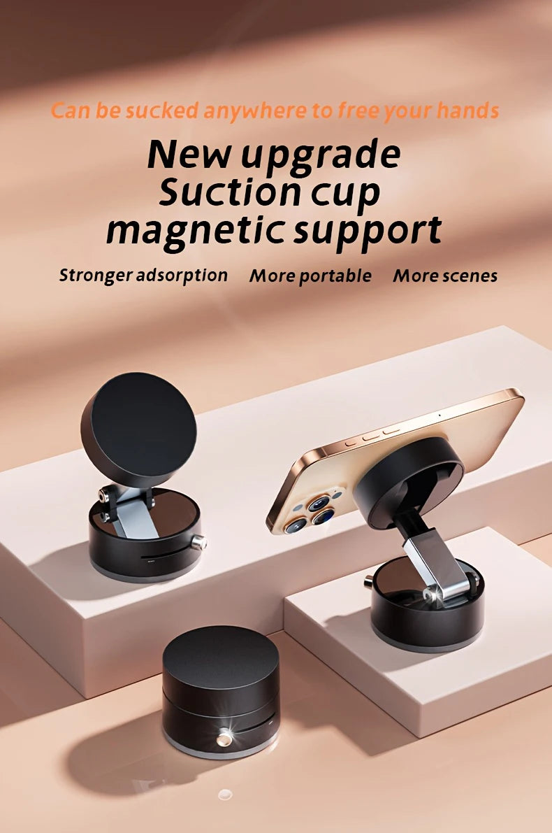 Magnetic Car Phone Holder Foldable Portable Holder for All Smartphones & Car Models 360° Rotatable Adjustable Lazy Phone Bracket