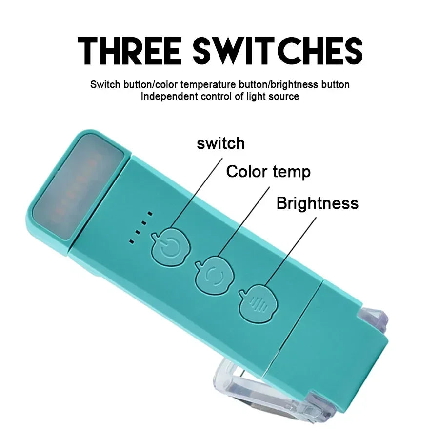 Clip On Book Light Rechargeable,Reading Light,Adjustable Brightness Mini LED Bookmark Lamp,Portable Bedside Desk Lamp for Night