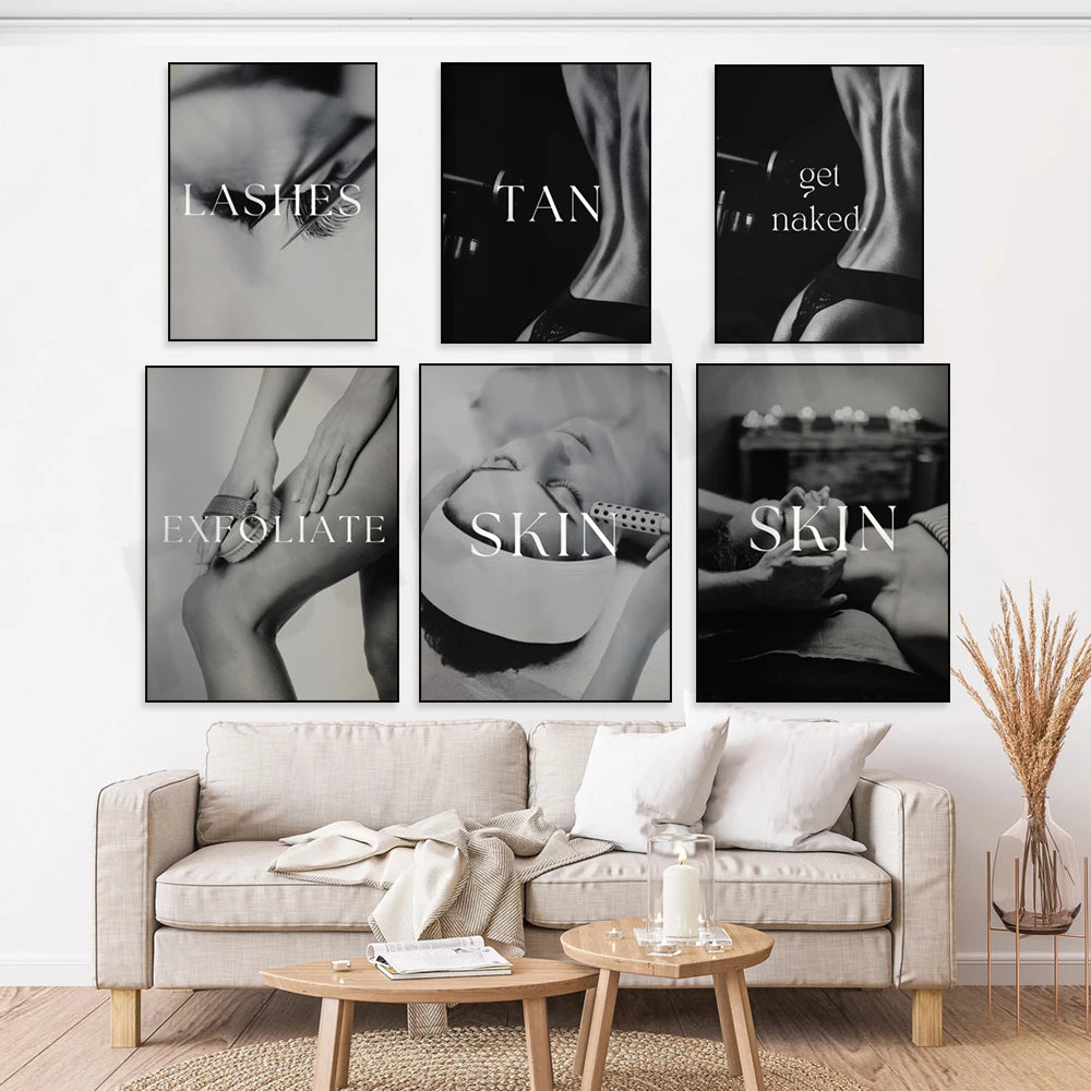 Beautician art, skin care skin care art, eyelashes props, tanning salon, beauty salon decoration, spa center wall poster